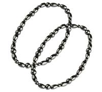 Vanyibro 2PCS Magnetic Women's Anklets for Sleep Promotion,Black Hematite, 22cm