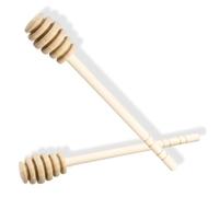 Vanyibro 2PCS Rustic Wooden Honey Dippers,16CM Cherry Tree Wood Honey Spoon Set for Drizzling Honey