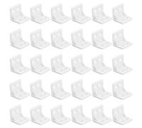 Vanyibro 30Pcs Plastic Furniture Corner Brace,L Shape Bracket for Secure Furniture Joints, 4-Hole Right Angle Board Holder, Shelf Support Corner Brace
