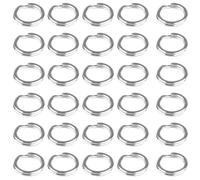 Vanyibro 30pcs Split Rings 8mm Stainless Steel Key Ring Key Chain Rings Jump Rings for Jewelry Making Craft