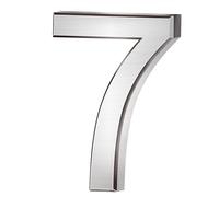 Vanyibro 3D House Number Sticker 7-7.6CM Silver Waterproof Self-Adhesive Door Sticker for Mailbox, House, Hotel