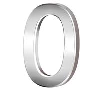 Vanyibro 3D House Number Sticker - Silver Waterproof Self Adhesive Door & Mailbox Number