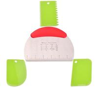 Vanyibro 4 Pcs Plastic Dough Scrapers & Bread Dough Cutter Set - Baking Tools
