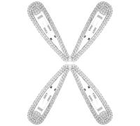 Vanyibro 4PCS Fashion Metal Water Drop Diamond Hair Clip,Simple Geometric Rhinestone Bangs Hair Clip,Large Snap Hair Clips for Wedding, Party, and Daily Wear,Elegant Party Packs,8cm
