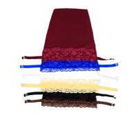 Vanyibro 6 PCS Clip-on Mock Camisole Bra Insert with Lady Lace Overlay Modesty Panel Vest Anti Peep Invisible Bra Insert for Low Cut Dress (6 Colors)