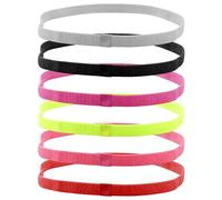 Vanyibro 6 PCS Elastic Sport Headbands Non-Slip Stretchable Headbands Sport Hair Band Multicolor for Football Basketball