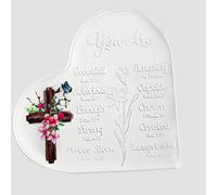 Vanyibro Christian Gifts for Women Heart Shape Gift Butterfly Religious Gifts for Women Jesus Desk Decor for Home Inspirational Spiritual Baptism Gift with Religious Gift (Jesus cross)