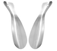 Vanyibro Metal Shoe Horn Travel Shoehorn 18.5cm,2 Mini Shoehorns with Hook,The Ultimate Lazy Shoe Helper for Men, Women, the Elderly, and Kids