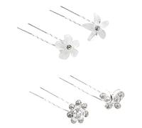 Vanyibro U Shape Diamond Pearl Hair Pins Bridal Bridesmaid Hair Pins,Crystal Flower Butterfly Hair Pin For Women Girls,Wedding,Hair Styling(20Pcs Fashion Style)