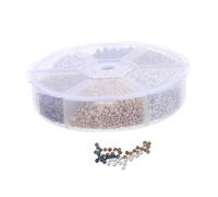 VANZACK 1 Box Metal Fly Tying Beads with Storage Box Metal Fishing Accessories for Trout and Bass Lightweight and Wear-resistant Lure Making Beads for DIY Fly Tying