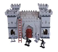 VANZACK 1 Set DIY Castle Soldiers Assembled Castle Model for Ancient Soldier Figures Fun Educational Play for Boys Improves Practical Skills and Logic