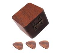 VANZACK 1 Set Wooden Guitar Picks Boxed Plectrum Set for Electric Folk Guitars Durable Sound Plectrums for Musicians Includes Picks