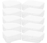 VANZACK 10-Pcs Makeup Sponge Travel Case Set, Triangular and Square Puff Storage Box, Portable Cosmetic Sponge Holder for and On-The-Go Use