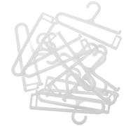 VANZACK 10 Pcs Plastic Doll Clothes Hangers for Small Doll Clothing Storage and Display Sturdy for Neat Wardrobe Organization and Accessories Showcase