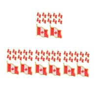 VANZACK 100 pcs Canada Flag Brooch Pins Lightweight Enamel Lapel Pins Patriotic Canadian National Flag Clips for Travel Souvenirs and Canada Themed Party Decorations