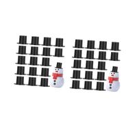 VANZACK 100 pcs Miniature Christmas Doll Hats Black Mini Snowman Top Hats for DIY Crafts Party Decorations for Doll Cosplay and Festive Dress Up