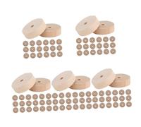 VANZACK 100 pcs Wooden Wheels DIY Craft Accessories Small Wood Wheels Model for Creative Woodworking Projects and Handmade Decorations