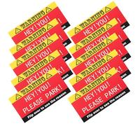 VANZACK 100pcs Parking Violation Stickers Funny Parking Notes Paper Car Humorous Design Effective Reminder for Private Vehicles Road Safety