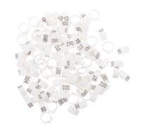 VANZACK 100pcs Plastic Pigeon Foot Rings Pigeons Leg Ring Identification Opening
