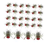 VANZACK 100pcs Small Plastic Fly Realistic Simulation Fake Bugs for Halloween Party Prank Decoration Lightweight Plastic Insects for Fool's Day Haunted House Props