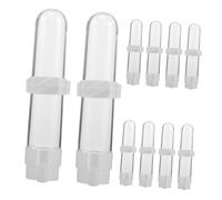 VANZACK 10pcs Automatic Parrot Water Feeder Transparent Bird Cage Water Dispenser for Cockatiels Budgies Parakeets Small Bird Species Space-saving Hanging Bottles
