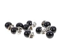 VANZACK 10Pcs Black No Sew Button Brooches, Hidden Buttons with Safety Pins for Shirts, Cardigans, and Accessories, Suitable for Female