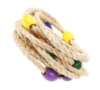 VANZACK 10pcs Colorful Jute Rope Ring Toss Game Set for Outdoor Party Carnival Hand Eye Coordination with Bright Throwing Rings for Garden and School Activities