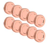 VANZACK 10pcs Copper round Dress Shirt Cufflink with Strong Attachment and Comfortable Touch, Elegant Button Covers for Shirts and Clothing Items, Suitable for DIY and Everyday Wear