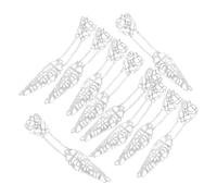 VANZACK 10pcs Halloween Fingertip Claw Rings with Chain for Women Gothic Iron Nail Tip Rings Ancient Queen Style Costume Accessories for Cosplay Dance Shows Parties and Festivals