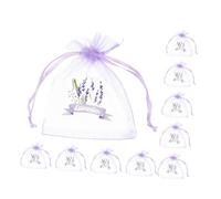 VANZACK 10PCS Lavender Sachets Mesh Organza Bags Drawstring Closure Breathable Empty Sachet Bags for Dried Flowers Herbs Aromatherapy Packaging and Storage