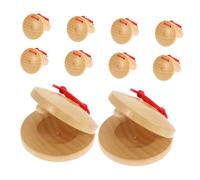 VANZACK 10pcs Wooden Finger Castanets for Portable Hand Music Instruments for Preschoolers Beginner Friendly Rhythm with Professional Sound Orff Educational Tools for Early Music Learning