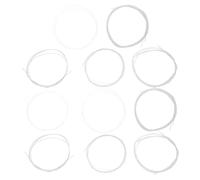 VANZACK 11pcs Silver-plated Nylon Strings for Turkish Ouds Set Alloy Coating for Balanced Tension and Warm Tone for Oud Maintenance and Replacement Kit