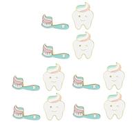 VANZACK 12 pcs Cute Toothbrush and Teeth Enamel Pins Brooch Lapel Pins for Backpacks Clothes Hats Fashion Accessories for Students and Gift Giving