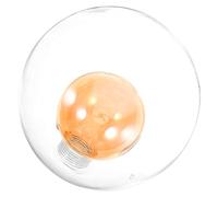 VANZACK 120mm Glass Globe Lampshade Replacement G9 Base, Amber Tint Round Ball Light Shade for Home and Office Table Lamps, Decorative Glass Lamp Cover