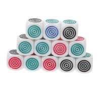 VANZACK 12pcs Acrylic Learning Dices Cognitive Teaching Dice for Parties Family Gatherings Easy to Clean Educational