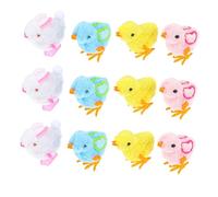 VANZACK 12Pcs Cartoon Wind Up Fun Rabbit Chicken Design Early Learning Playthings for Clockwork Animals for Parties Educational Play