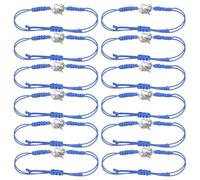 VANZACK 12pcs Cheerleading Wristbands for Game Day Adjustable Braided Rope String Bracelet Cheer Charms Bracelets Sport Jewelry Party Favors