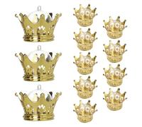 VANZACK 12pcs Golden Crown Shaped Candy Boxes Plastic Party Candy Containers Decorative and Fillable for Weddings, Parties, and Special Celebrations