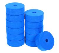 VANZACK 12Pcs Lake Blue Drum Felt Pads Double Layer Thick Cymbal Felts for Hihat Stands and Cymbal Protection Noise Suppression Mat for Drum Kit Maintenance and Enhanced Cushioning