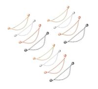 VANZACK 12pcs Magnetic Clothing Clips Adjustable Strong Buckles for Shirt Shortening Trouser Leg Fixing Cuff Fixation Pins for Women Multi-function Easy No-sew Garment Adjustment