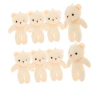 VANZACK 12Pcs Mini Hanging Bear Pendants Adorable Tiny Bear Figurines DIY Keychain Decor for Backpack Handbag Bulk Craft Supplies