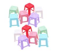 VANZACK 12pcs Mini Paint Stand Easels for Canvas with Doll Chair Design Portable Lightweight Plastic Nesting Stools for Painting Displaying Photos Crafts and Home Decor Accessories