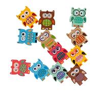 VANZACK 12Pcs Owl Shaped Stacking Blocks Set Educational for Balance for Developing Memory Imagination Engaging Indoor Play