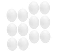VANZACK 12Pcs Realistic Faux Bird Eggs for Hatching Simulation Artificial Nest Eggs for Parrots Pigeons and Finches Durable and Impact Resistant Breeding Props for Cage Decoration