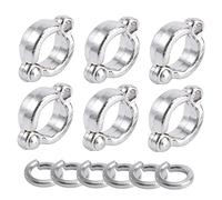 VANZACK 12pcs Stainless Steel Parrot Foot Ankle Accessories for Birds Easy to Install Bird Foot Clip for Parrots