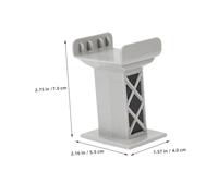 VANZACK 12pcs Train Track Bridge Multi Level Support Risers Grey Railroad Pillars Compatible with All Major Brands for Stable Model Railway Construction