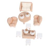 VANZACK 13pcs Miniature Dollhouse Furniture Set with Sofa and Coffee Table Compact Portable Decoration for Dollhouses Dioramas and Miniature Collectors Stylish and Lightweight Accessories