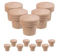 VANZACK 15 Pcs Moxibustion Device Moxa Stick Storage Base Wooden Moxa Fire Extinguisher with Fire Extinguishing Cap, for Moxibustion and Massage Parlours, Easy to Use for Skill Levels