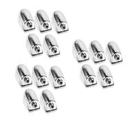 VANZACK 15 Pcs Single End Snare Drum Lug Claw Hooks Silver Replacement Drum Ear Connectors Percussion Parts Accessories Easy Install
