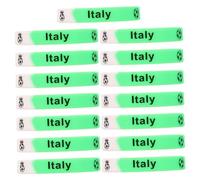 VANZACK 15pcs Italian Silicone Soccer Wristbands for Sports Events Lightweight Football Bracelets with National Flag Design Portable Soccer Fans Accessories for Celebrations and Matches